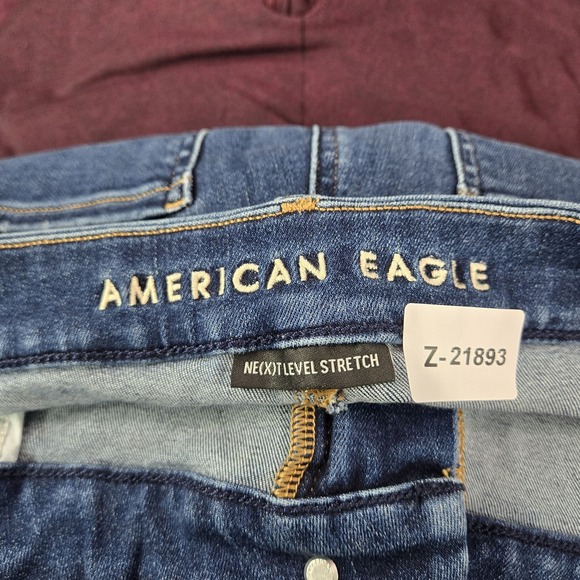American Eagle Outfitters Women Jeans 16 REGULAR Blue Denim Jegging Curvy - Picture 3 of 10